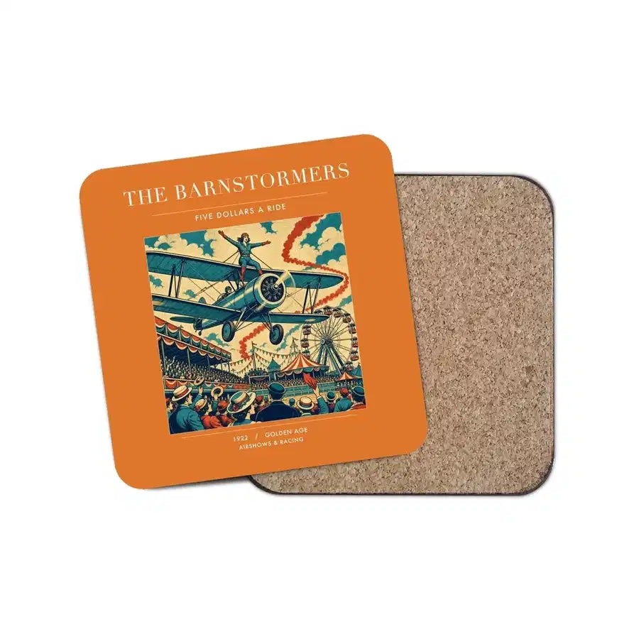 The Barnstormers - Designed Coasters design on orange 1-piece