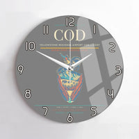 Thumbnail for Yellowstone Regional Airport (COD) design on gray no frame wall clock