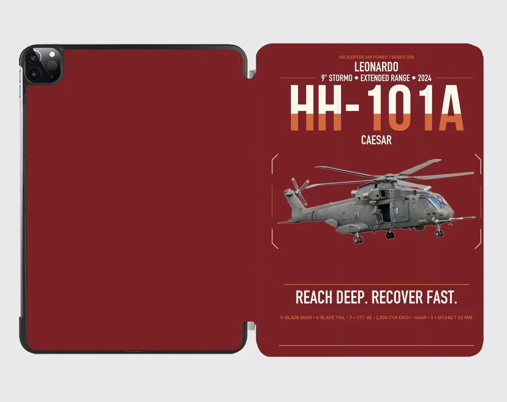 Leonardo HH-101A Caesar design on dark red ipad tablet case