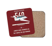 Thumbnail for Cessna Citation 560 - Citation V design on dark red 1 piece coaster