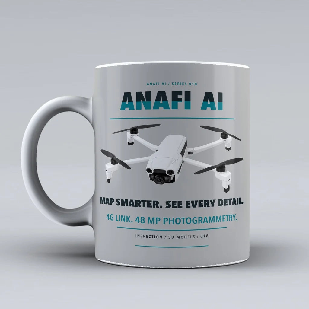 ANAFI Ai Mug design on light gray parrot