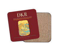 Thumbnail for Leopold Sedar Senghor International Airport (DKR) design on dark red 1 piece coaster