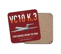 Thumbnail for Vickers VC10 K.3 design on dark red 1 piece coaster