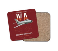 Thumbnail for Dassault Mystère IV A design on dark red 1 piece coaster