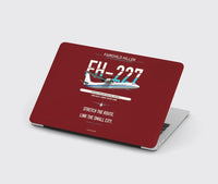 Thumbnail for Fairchild Hiller FH-227B design on dark red MacBook case
