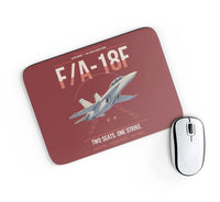 Thumbnail for F-A-18F Super Hornet design on dark red rectangle mouse pad
