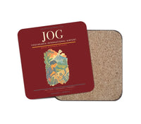 Thumbnail for Yogyakarta International Airport (JOG) design on dark red 1 piece coaster