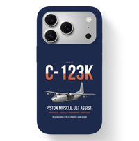 Thumbnail for C-123K Provider design on navy blue magsafe iphone case, for iPhone 17 Pro