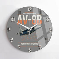 Thumbnail for AV-8B Harrier II design on gray no frame wall clock