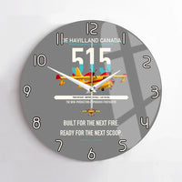 Thumbnail for De Havilland Canadair 515 design on gray no frame wall clock