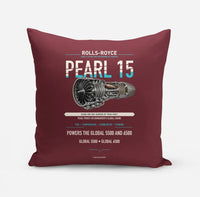 Thumbnail for PEARL 15 design on dark red pillow