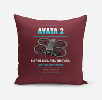 Thumbnail for DJI Avata 2 design on dark red pillow