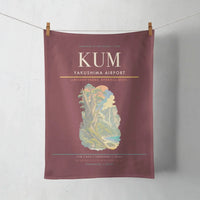 Thumbnail for Yakushima Airport (KUM) design on dark red towel