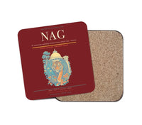 Thumbnail for Dr. Babasaheb Ambedkar International Airport (NAG) design on dark red 1 piece coaster
