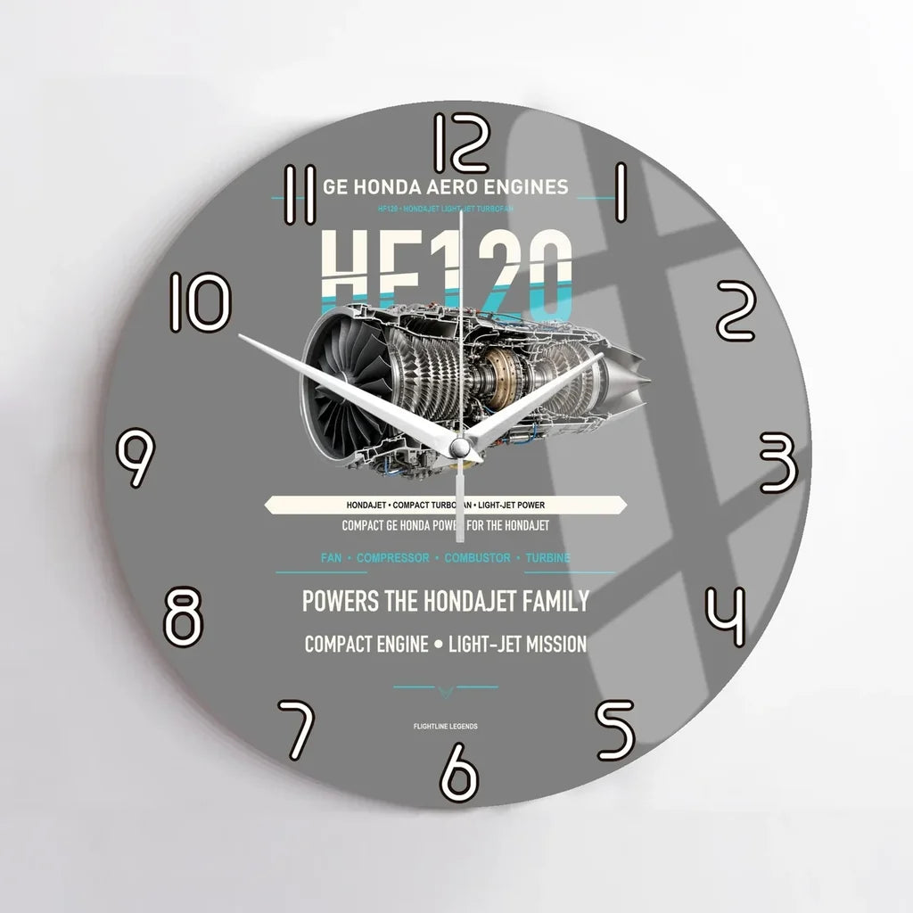 HF120 design on gray no frame wall clock