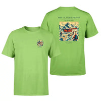 Thumbnail for VINTAGE G4028 - The Glacier Pilots - Double-Side T-Shirt design on lightgreen double side t shirt