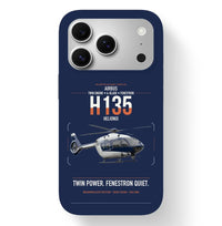 Thumbnail for Airbus H135 design on navy blue magsafe iphone case, for iPhone 17 Pro