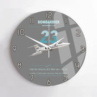 Thumbnail for Bombardier Learjet 23 design on gray no frame wall clock
