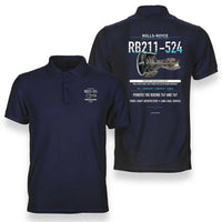 Thumbnail for RB211-524 design on navy blue polo
