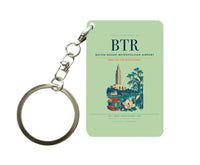 Thumbnail for Baton Rouge Metropolitan Airport (BTR) design on light green key chain