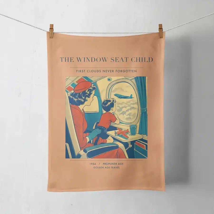 VINTAGE G4215 - The Window Seat Child - Designed Towels design on orange