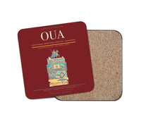 Thumbnail for Thomas Sankara International Airport (OUA) design on dark red 1 piece coaster