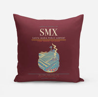 Thumbnail for Santa Maria Public Airport (SMX) design on dark red pillow