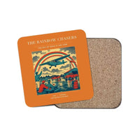Thumbnail for The Rainbow Chasers - Designed Coasters design on orange 1-piece