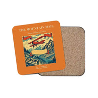 Thumbnail for The Mountain Mail - Designed Coasters design on orange 1-piece