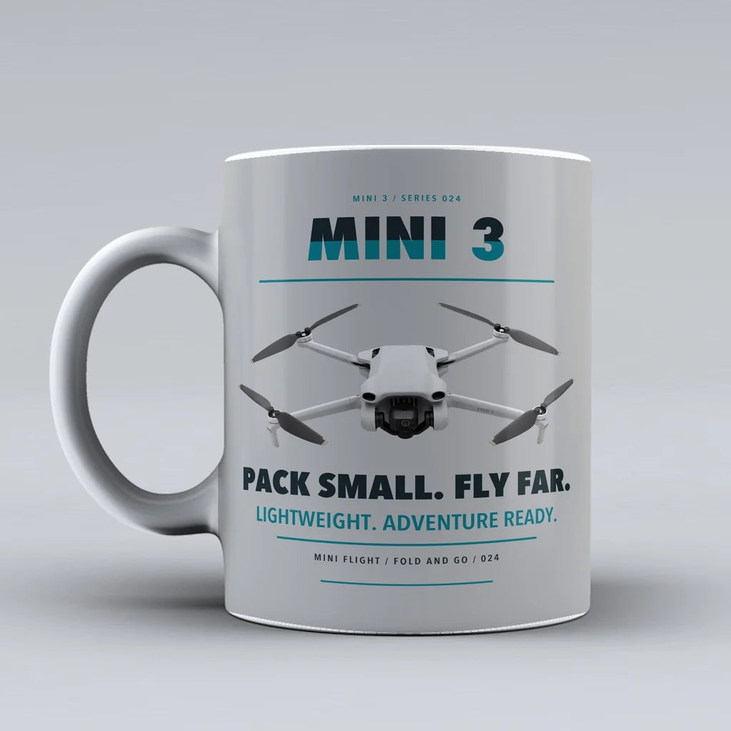 Mini 3 Mug design on light gray dji