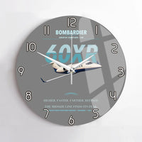 Thumbnail for Bombardier Learjet 60XR design on gray no frame wall clock