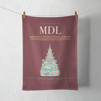 Thumbnail for Mandalay International Airport (MDL) design on dark red towel