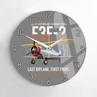 Thumbnail for F3F-2 Last Biplane First Fight design on gray no frame wall clock