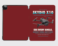 Thumbnail for Skydio X10 design on dark red ipad tablet case