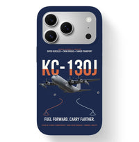 Thumbnail for KC-130J SUPER HERCULES design on navy blue magsafe iphone case, for iPhone 17 Pro