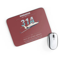 Thumbnail for Bombardier Learjet 31A design on dark red rectangle mouse pad