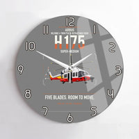 Thumbnail for Airbus H175 design on gray no frame wall clock