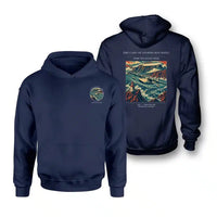 Thumbnail for VINTAGE G4494 - The Cape Of Storms Rounding - Double-Side Hoodie design on navyblue double side