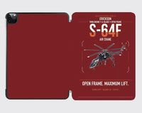 Thumbnail for Erickson S-64F Air Crane design on dark red ipad tablet case