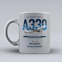 Thumbnail for A330-300 Mug design on light gray airbus