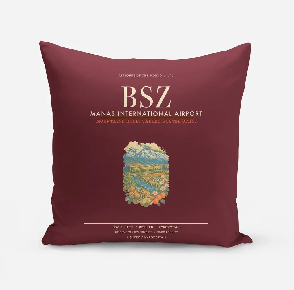 Manas International Airport Bishkek BSZ - Dark Red