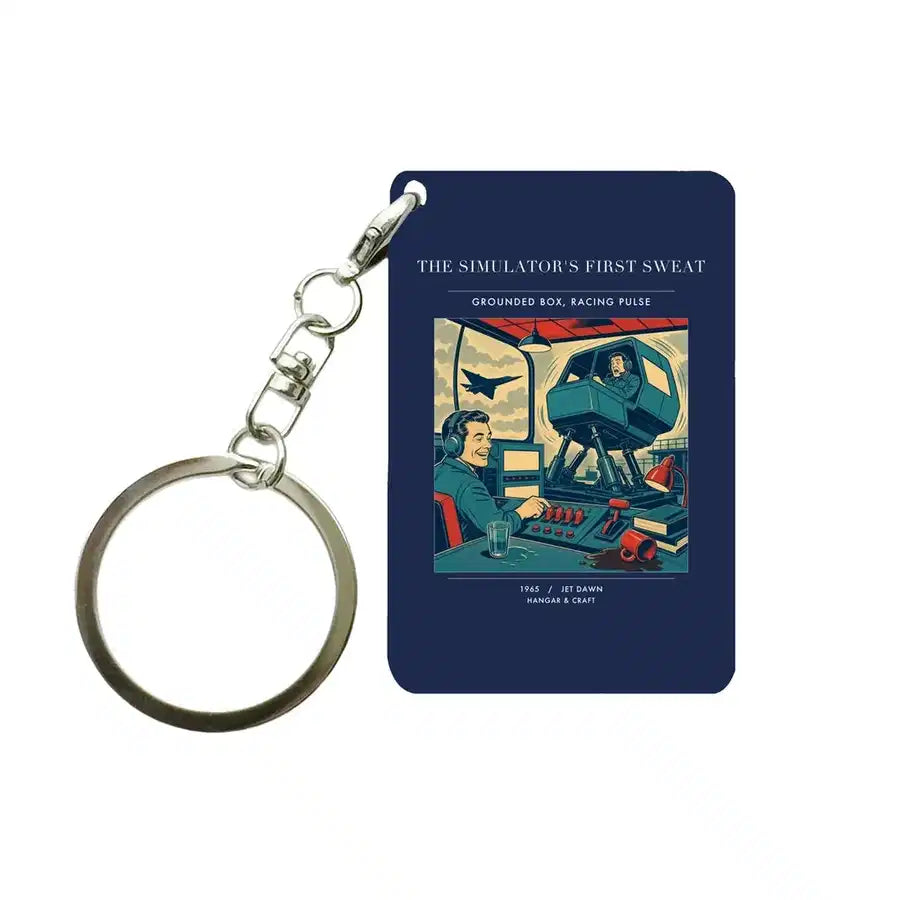 VINTAGE G4462 - The Simulator's First Sweat - Designed Key Chain design on navyblue