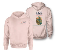 Thumbnail for Leknes Airport (LKN) design on pink double-side hoodie