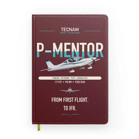 Thumbnail for Tecnam P-Mentor design on dark red notebook