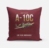 Thumbnail for A-10C Thunderbolt II design on dark red pillow