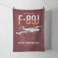 Thumbnail for F-89J Scorpion design on dark red towel