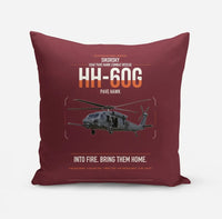 Thumbnail for Sikorsky HH-60G Pave Hawk design on dark red pillow