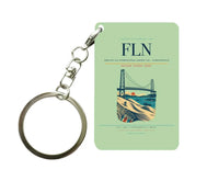 Thumbnail for Hercilio Luz International Airport (FLN) design on light green key chain