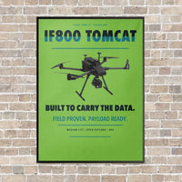 Thumbnail for Inspired Flight IF800 Tomcat vertical canvas print - framed - light green background