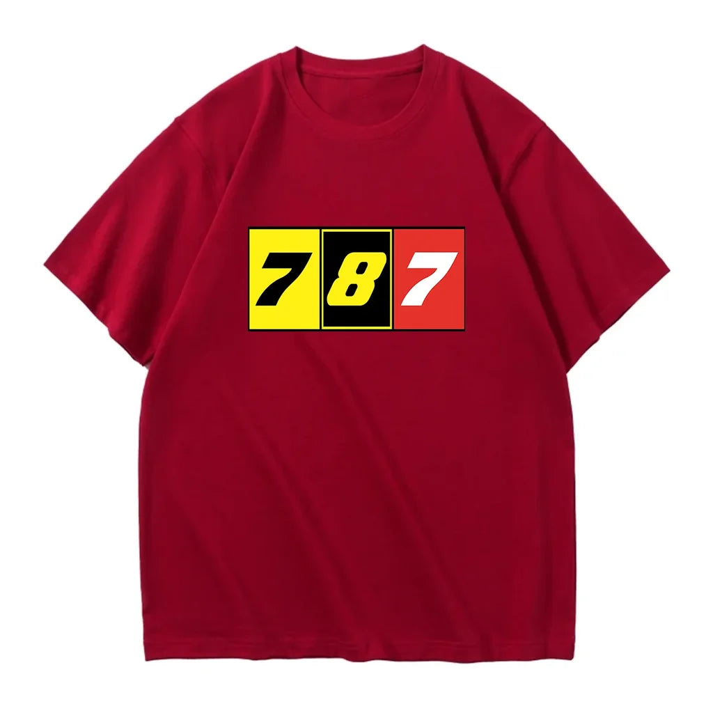 Flat Colourful 787 Designed Relax Fit T-Shirts - view 12